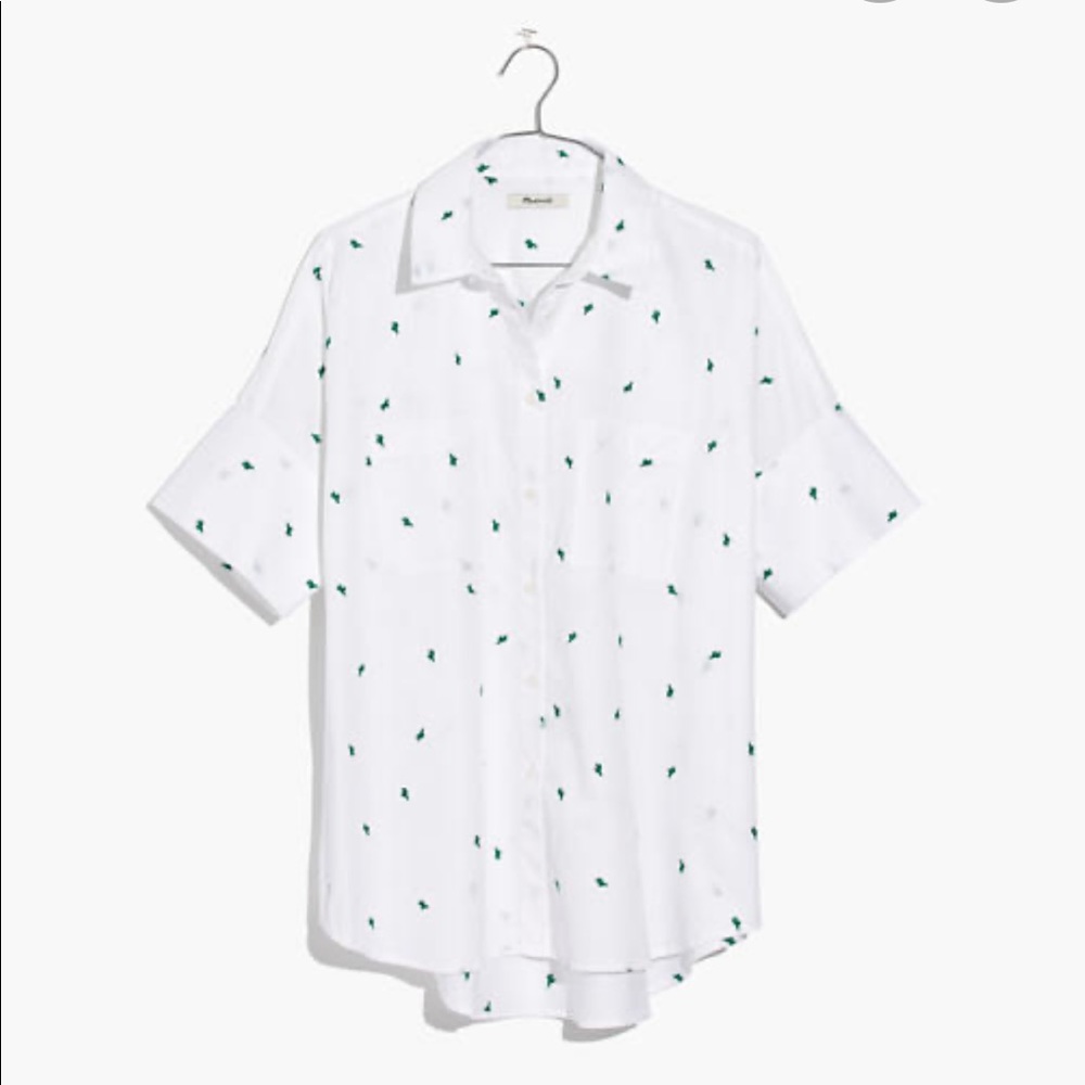 Embroidered Cactus Courier Button Up